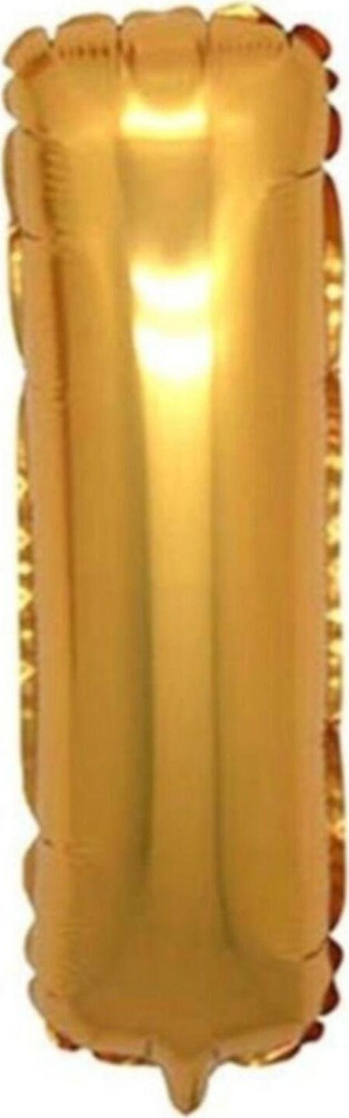 I Harf Folyo Balon Altın Gold 100 Cm, Doğum Günü, Yaş Günü, Parti, Özel Gün, Sürpriz, Hediye