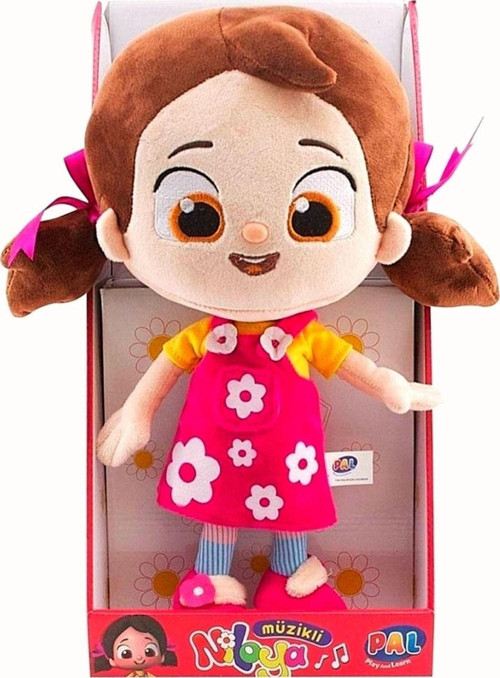 Lisanslı Niloya Kalpli Müzikli Sesli Peluş Bez Bebek 35 Cm.