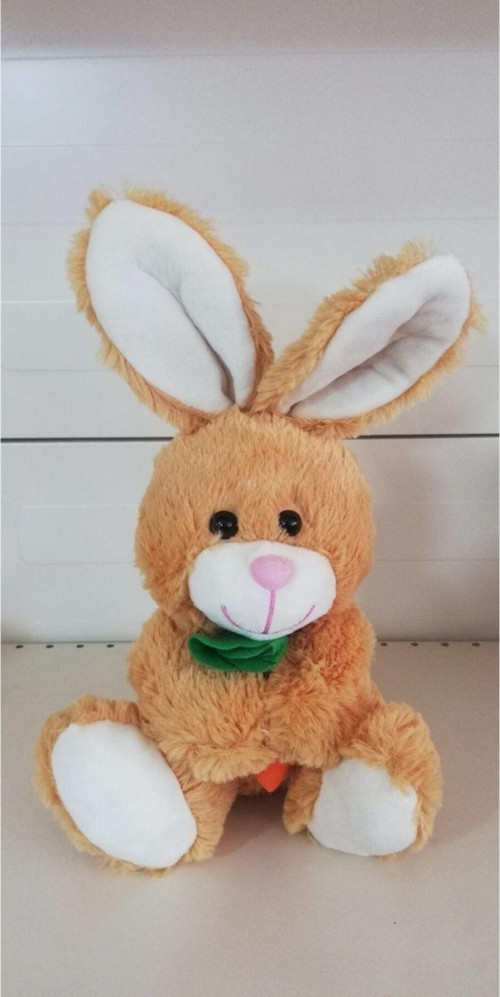 Sevimli Arkadaşım Havuç Seven Tavşan 28 Cm / Kahverengi