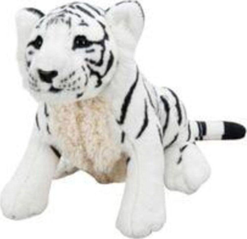 Sevimli Sunman Peluş Yavru Beyaz Kaplan Oturan 45 cm--skradapelus182
