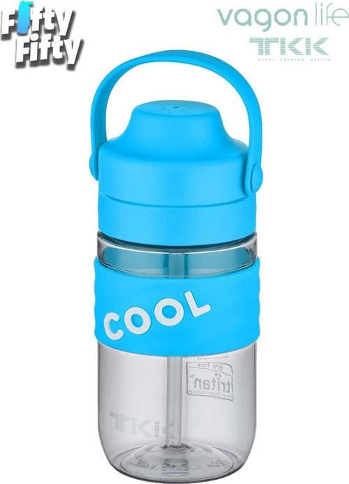 TKK 550 ML Pipetli(Isırılması güç) Taşıma kulplu Bpa İçermeyen Tritan Su Matarası COOL-550