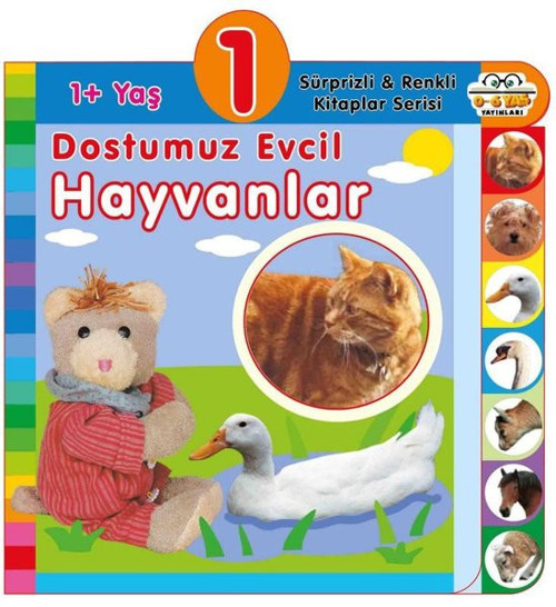 1+ Yaş Dostumuz Evcil Hayvanlar - Sürprizli ve Renkli Kitaplar