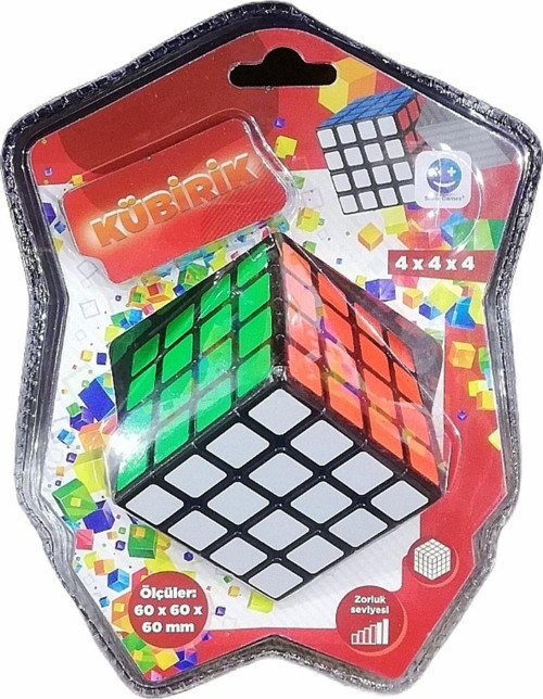 Kaliteli Kübirik Kübik Küp 4x4x4 Rubik Akıl Ve Zeka Küpü Oyunu- Öğretici Çözüm Kitapçığı Hediyeli