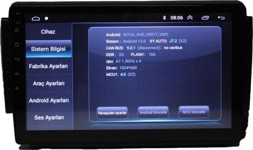 Peugeot 208 2012 -2020 Arası 2008 2013-2019 Arası Uyumlu Android Multimedya Kamera