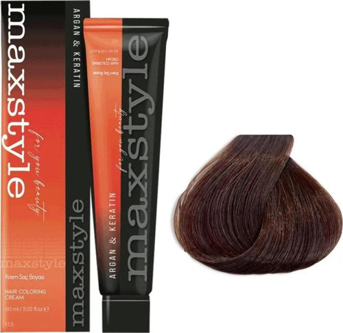 Argan Keratin Saç Boyası 6.35 Sütlü Çikolata x 4 Adet + Sıvı oksidan 4 Adet