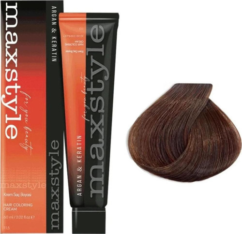Argan Keratin Saç Boyası 5.34 Çikolata Kahve x 3 Adet + Sıvı oksidan 3 Adet