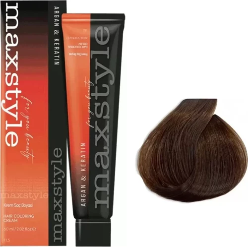 Argan Keratin Saç Boyası 7.77 Kahve Köpüğü + Sıvı oksidan
