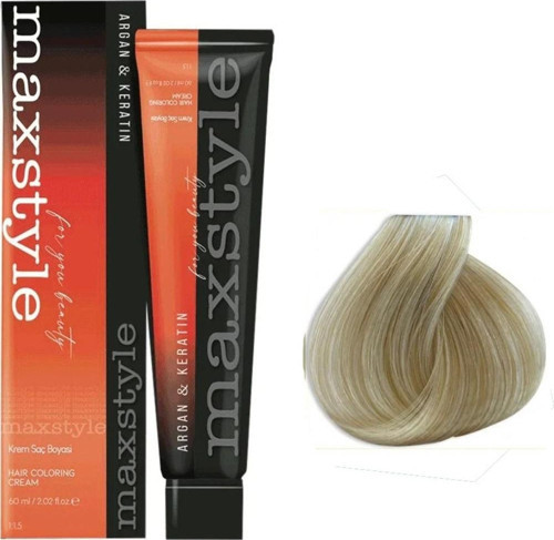 Argan Keratin Saç Boyası 9.1 Küllü Sarı x 4 Adet + Sıvı oksidan 4 Adet
