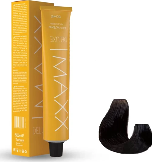 Deluxe Tüp Boya 6.11 Yoğun Küllü Koyu Kumral 60 ml x 3 Adet + Sıvı Oksidan 3 Adet