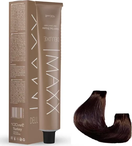 Deluxe Tüp Boya 6.77 Işıltılı Kahve 60 ml + Sıvı oksidan