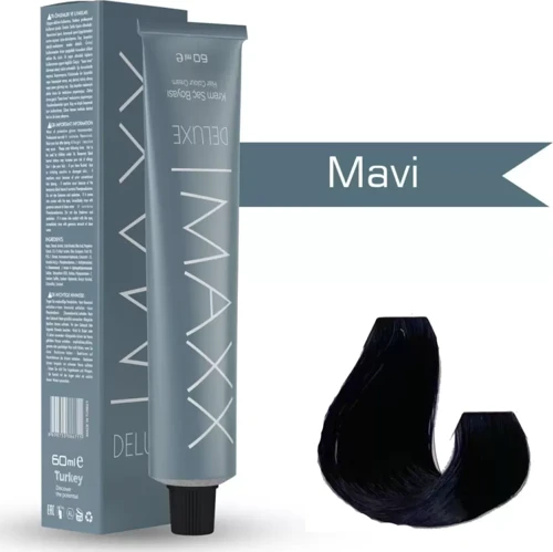 Deluxe Tüp Boya Mavi 60 ml x 3 Adet + Sıvı Oksidan 3 Adet