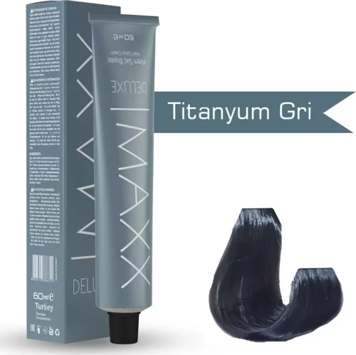 Deluxe Tüp Boya Titanyum Gri 60 ml x 2 Adet + Sıvı Oksidan 2 Adet