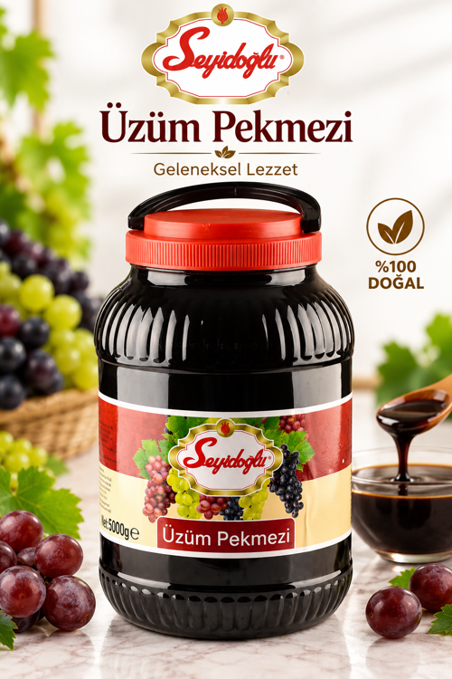 Üzüm Pekmezi 5 Kg – Geleneksel Lezzet | Ekonomik Boy