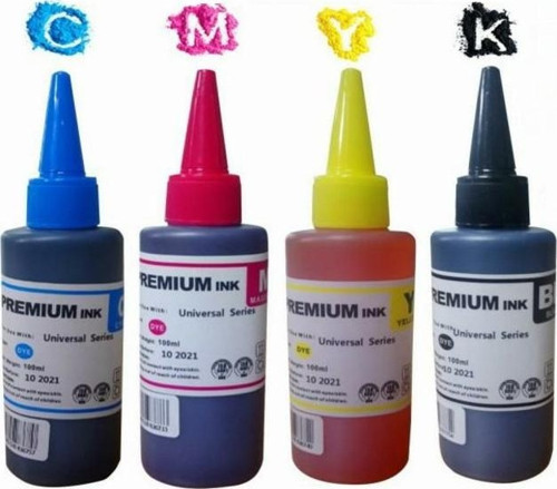 Premium® Epson L310,L355,L365,L382,L386,L455 Uyumlu 4 Renk Kaliteli Mürekkep Seti 4 x 100 ml