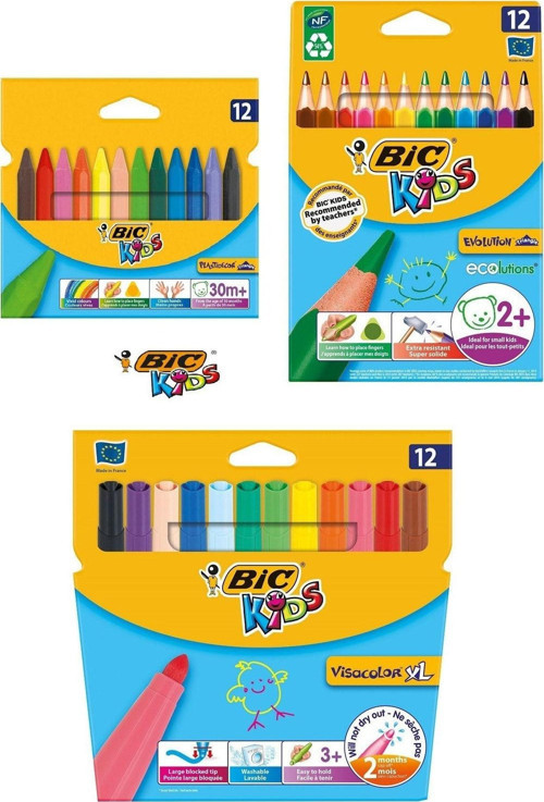 Jumbo Keçeli Boya Kalem 12'Li Jumbo Kuru Boya Kalem 12'Li Üçgen Pastel Boya Kalemi 12'Li