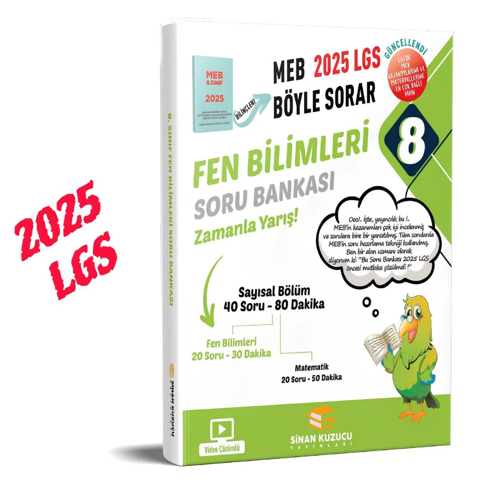 2025 8. Sınıf LGS Meb Böyle Sorar Fen Bilimleri Soru Bankası Video Çözümlü