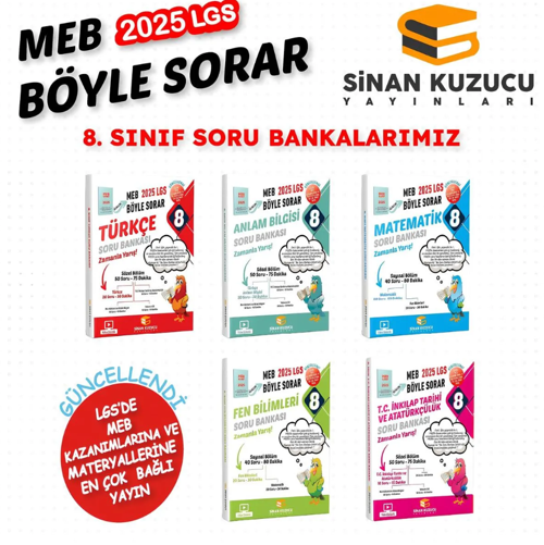 2025 8. Sınıf LGS Meb Böyle Sorar Soru Bankası Seti