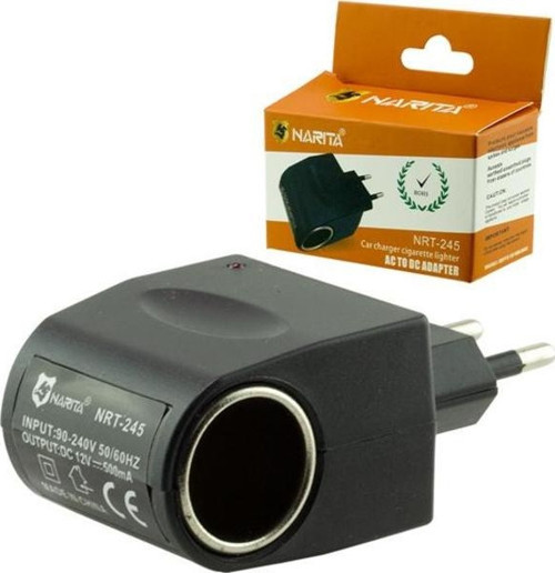 NARİTA NRT-245 AC TO DC ÇAKMAK FİŞİ 220 VOLT ÇEVİRİCİ ADAPTÖR (2818)