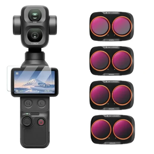 Dji Osmo Pocket 4P İçin 4 Parça ND/PL Filtre Seti (ND8/PL, ND16/PL, ND32/PL, ND64/PL) (Plastik)