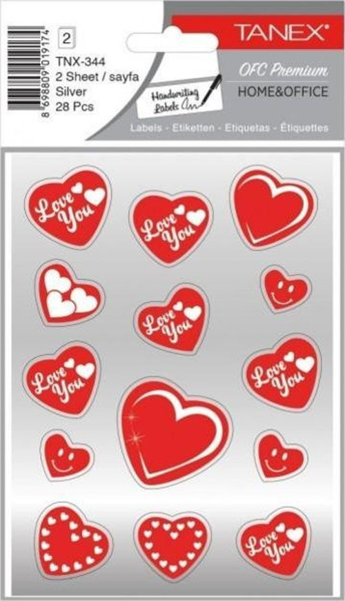 Silver Kalp Etiketi-4 2 AdetTnx-344 (10 Lu Paket)