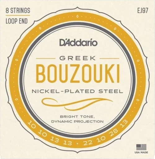 Daddarıo Ej97 Buzuki Tel Seti, 8'li Takım, Nıckelplated Steel Wo