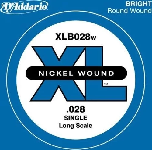 Daddarıo Xlb028w Bas Gitar Tek Tel, (do), Xl Nıckel Wound, 0.028 Ga