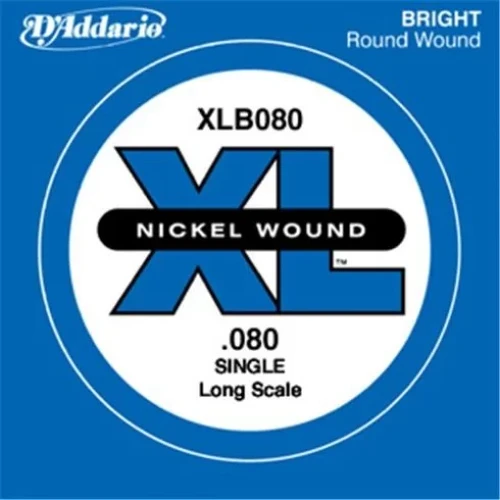 Daddarıo Xlb080 Bas Gitar Tek Tel, (la), Xl Nıckel Wound, 0.080 Ga