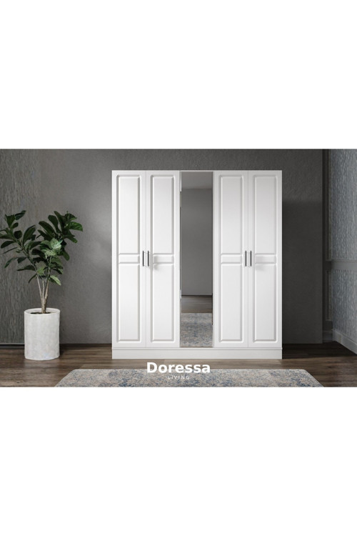 Lesse 5 Kapılı Aynalı Gardırop
