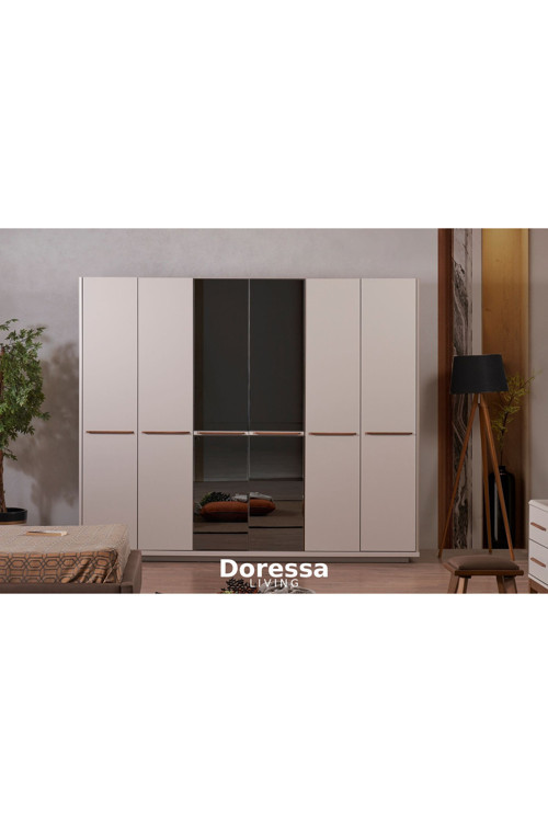 Doressa Home Zeta 6 Kapılı Aynalı Gardırop