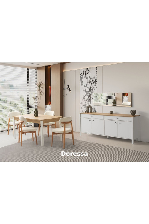 Mony White Yemek Odası Takımı