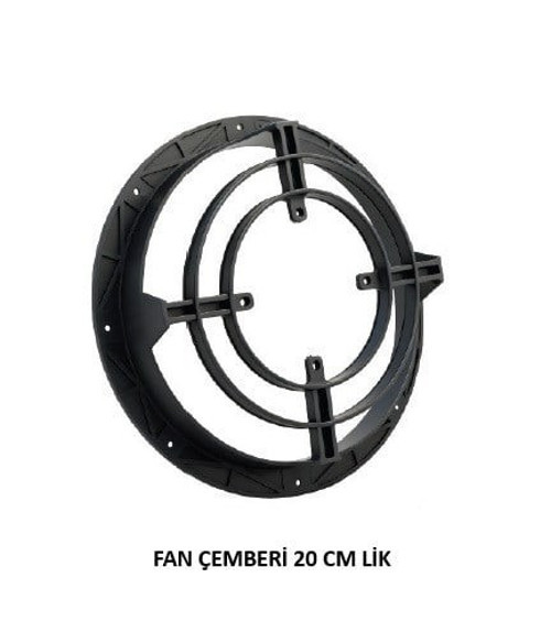 FAN ÇEMBERİ PLASTİK 20 CM (SİYAH)