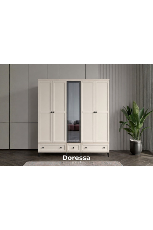 Duns Moon 5 Kapılı Camlı Gardırop