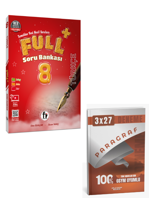 Fi 2027 8. Sınıf Full+ Türkçe Soru Bankası+ Anla Kazan Paragraf