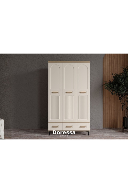 Hima Walnut 3 Kapılı Gardırop