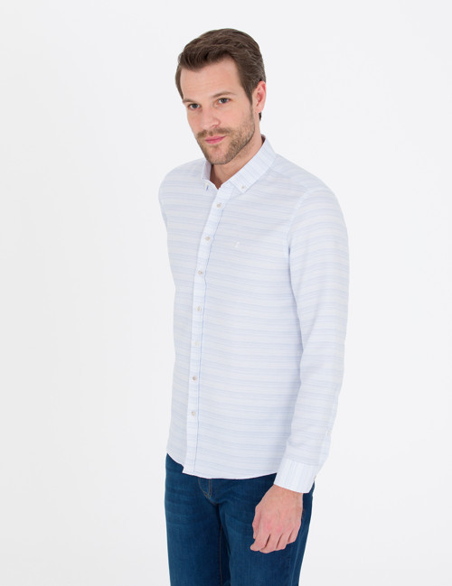 Açık Mavi Slim Fit Uzun Kollu Gömlek 50267994-VR003