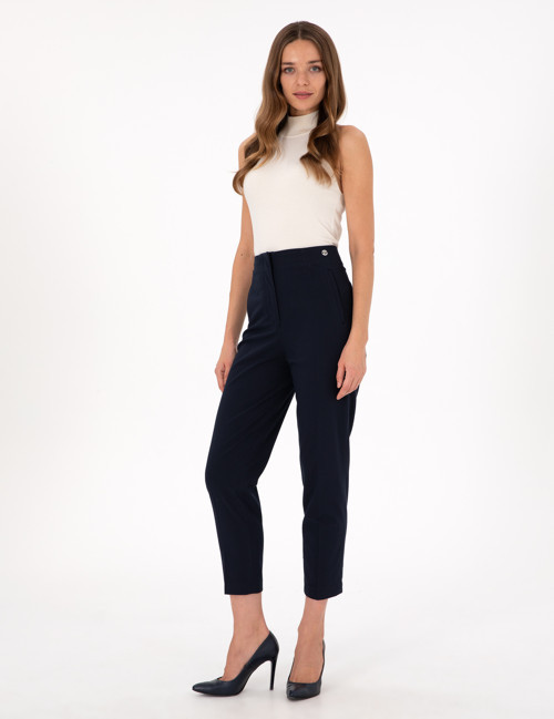 Lacivert Carrot Fit Kumaş Pantolon 50302509-VR033