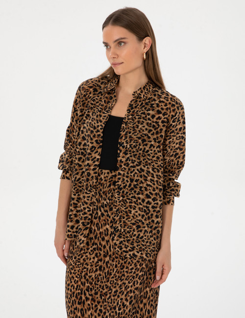 Camel Comfort Fit Uzun Kollu Gömlek 50313664-VR015
