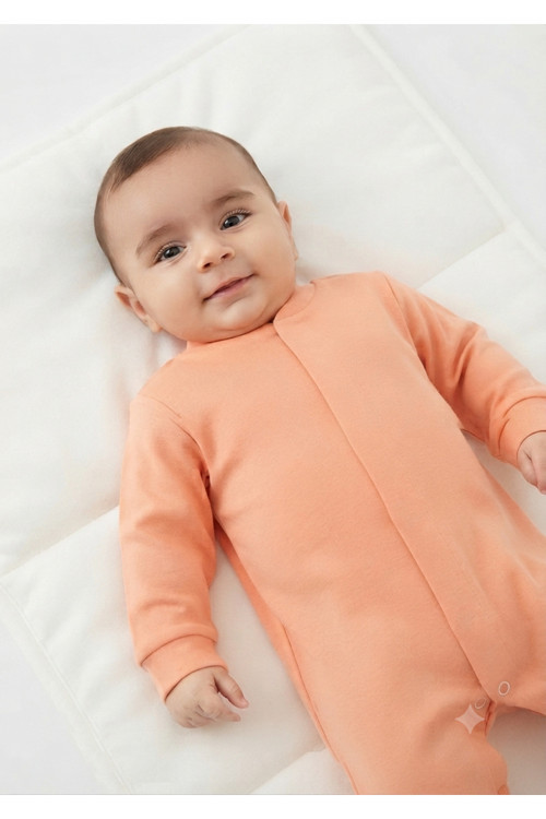 Bebek Tulumu Soft Somon – Soft Yumuşak Dokulu Pamuklu, Soft Renk Tonu