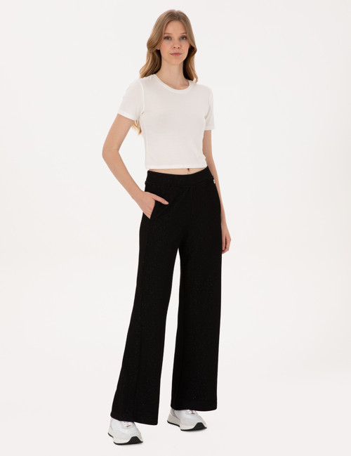 Siyah Flare Fit Eşofman Altı 50309262-VR046