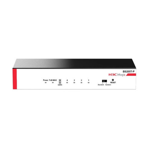 MAGIC BS205T-P 4 PORT GIGABIT + 1PORT GIGABIT UPLINK 57W POE METAL KASA SWITCH