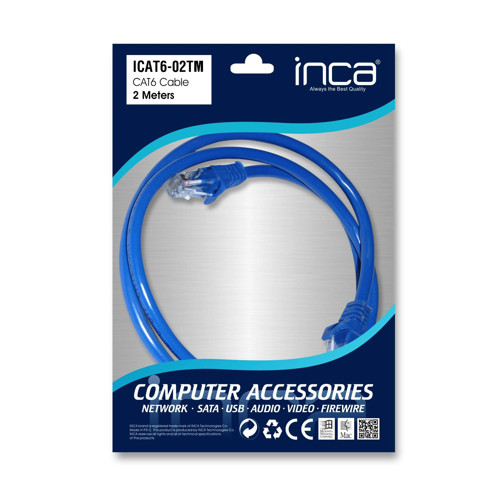ICAT6-02TM 2MT CAT6 UTP PATCH KABLO MAVİ
