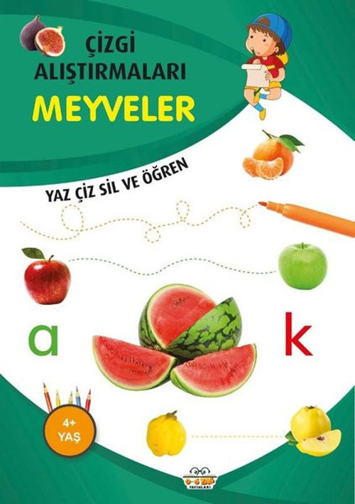 Meyveler - Çizgi Alıştırmaları 4+