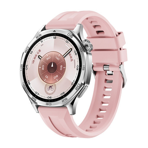 Gear S3 Uyumlu Kordon 22mm Silikon Rahat ve Şık Tasarım Pembe