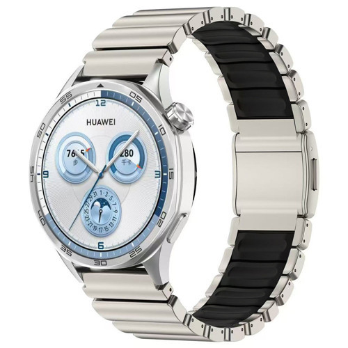 Huawei Watch GT2 46mm Uyumlu Kordon Metal Kasa Silikon İç Kısım Tasarım