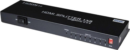 Bs-Vsp-Ha08Uh 4K Hdmi Video Çoklayıcı 3840 X 2160 Piksel Çözünürlük Hdcp 2.3 Metal Şasi Siyah 4