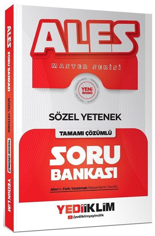 Yediiklim Yayınları 2027 ALES Sözel Yetenek Tamamı Çözümlü Soru Bankası