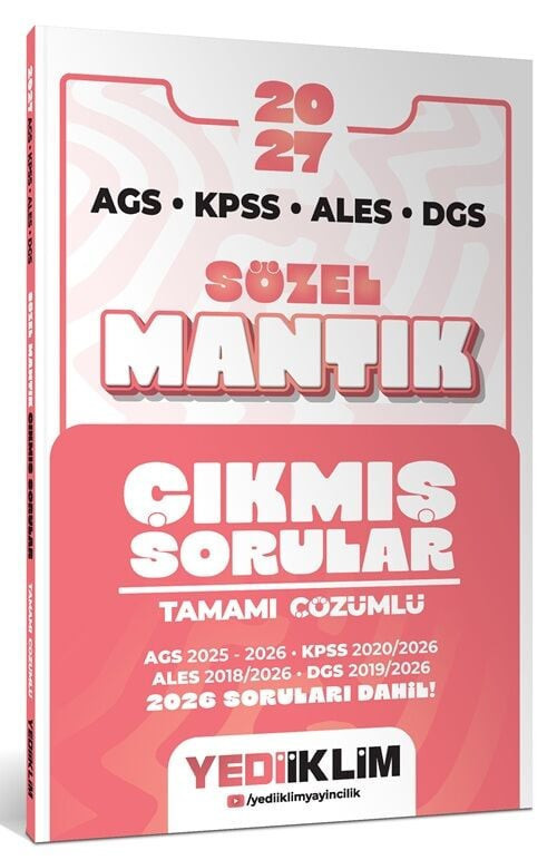 Yediiklim 2027 KPSS MEB-AGS ALES DGS Sözel Mantık Çıkmış Sorular Çözümlü