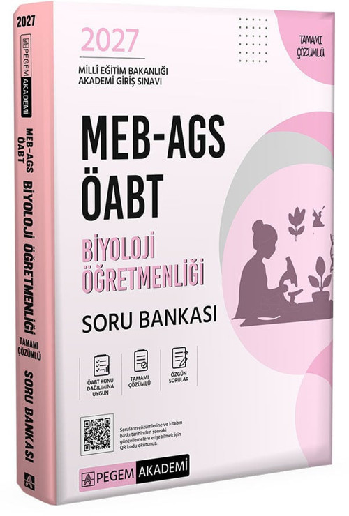Pegem 2027 ÖABT MEB-AGS Biyoloji Öğretmenliği Soru Bankası Çözümlü Pegem Akademi Yayınları