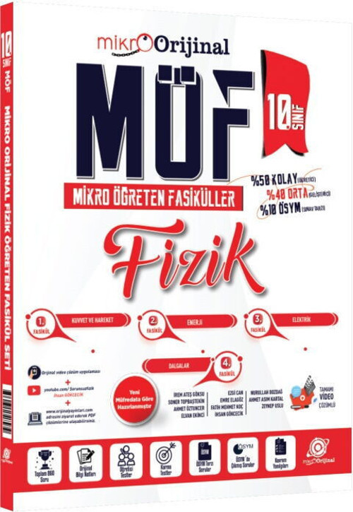 Mikro 10. Sınıf Fizik Möf Mikro Öğreten 4 Lü Fasikül Seti
