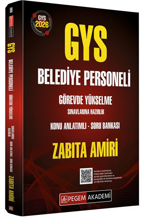 Pegem 2026 GYS Belediye Personeli Zabıta Amiri Konu Anlatımlı Soru Bankası Görevde Yükselme Pegem Akademi Yayınları